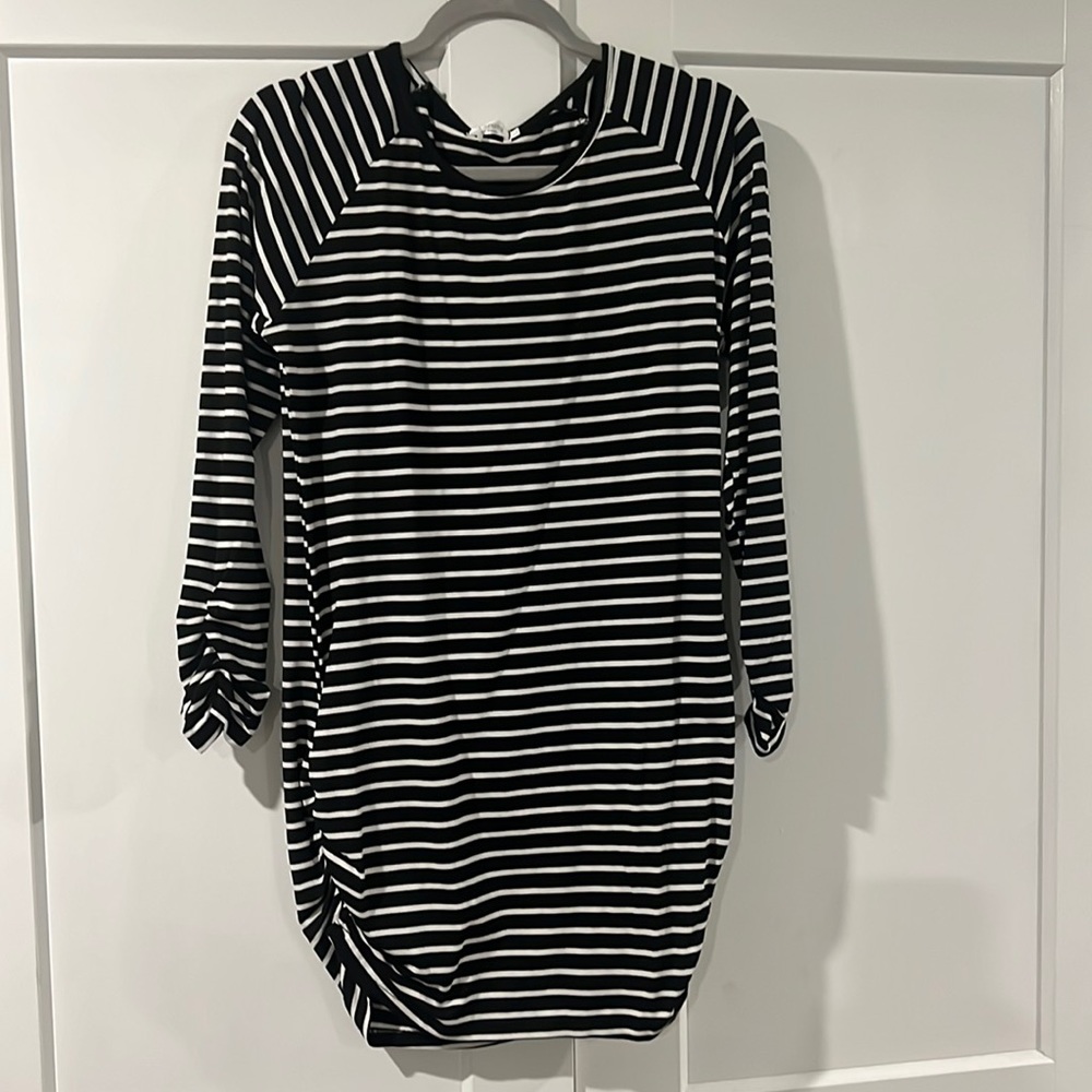 She Rosa black striped maternity top